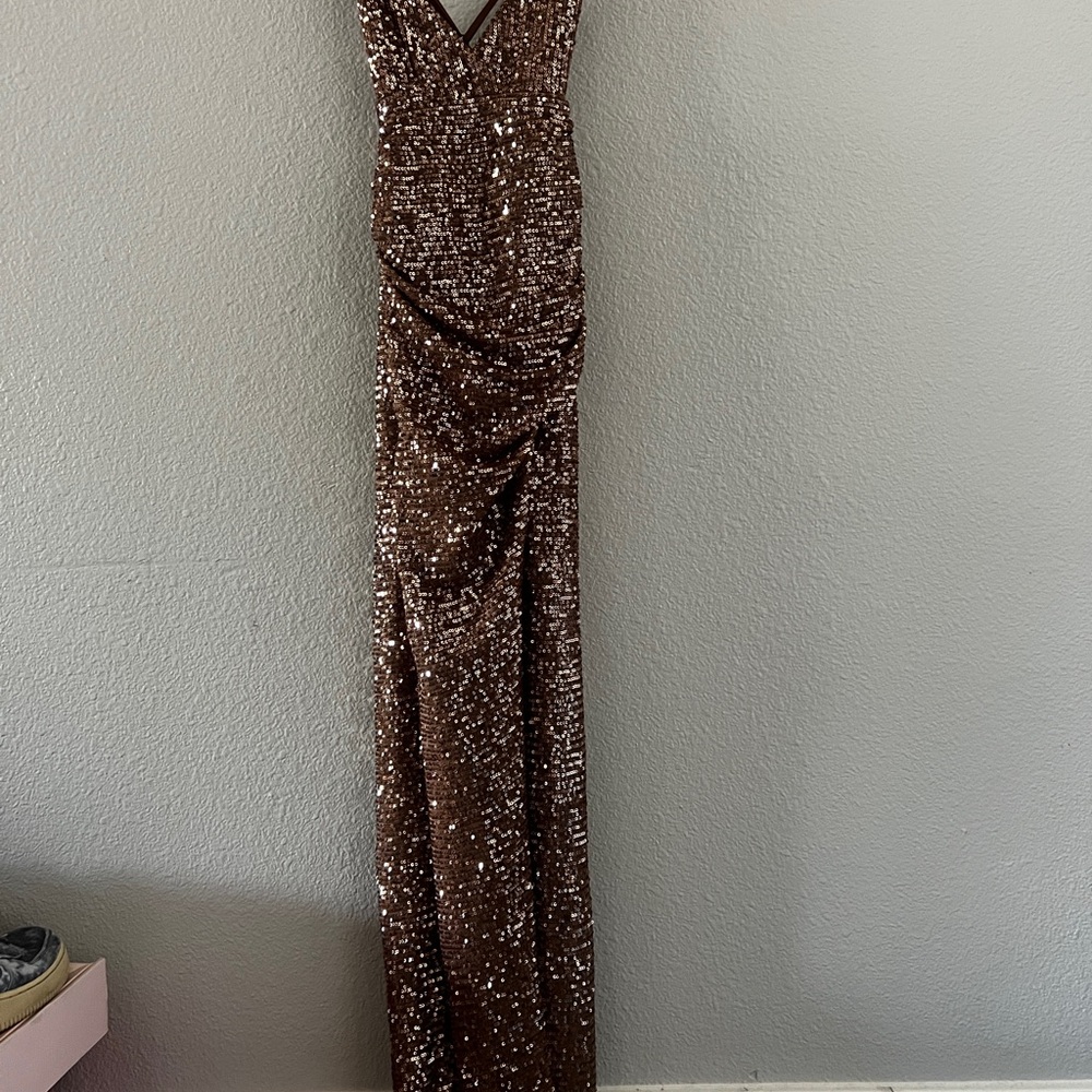 Brown Sequin Gown
